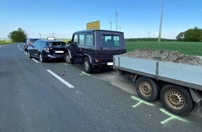 Polizeidirektion Wittlich: POL-PDWIL: Verkehrsunfall mit drei Fahrzeugen bei Peterswald-Löffelscheid