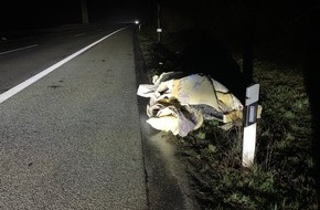 Verkehrsdirektion Mainz: POL-VDMZ: Zeugenaufruf nach Verkehrsunfall mit Matratze auf der A61 bei Gau-Bickelheim