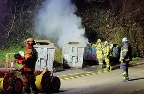 Feuerwehr Herdecke: FW-EN: Erneuter Papiercontainerbrand an der Egge