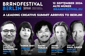 BrandFestival: New York, Tokio, Stockholm: BrandFestival Berlin 2024 stellt hochkarätiges internationales Speaker-Line-up vor