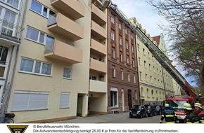 Feuerwehr München: FW-M: Fassadenputz stürzt auf Gehweg (Isarvorstadt)