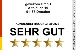 gevekom GmbH: gevekom erhält Bestnoten für Kundenservice