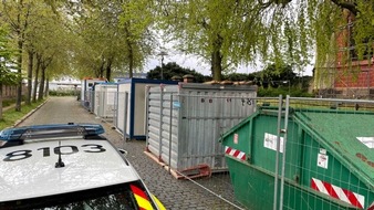 Polizeidirektion Worms: POL-PDWO: Worms - Diebe brechen Baucontainer auf