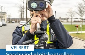 Polizei Mettmann: POL-ME: Unangekündigte Geschwindigkeitskontrollen: 177 waren zu schnell unterwegs - Velbert - 2405016