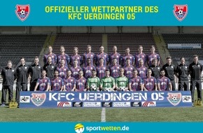 sportwetten.de: sportwetten.de wird offizieller Wettpartner des KFC Uerdingen