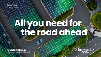 Schneider Electric GmbH: Power2Drive Europe 2026: Schneider Electric pr&auml;sentiert neue Produktpalette f&uuml;r intelligentes Laden von Elektrofahrzeugen