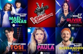 The Voice of Germany: Schöne Bescherung! Die #TVOG-Finalisten veröffentlichen ihre ersten eigenen Singles / Das große Live-Finale am Sonntag, 20:15 Uhr in SAT.1