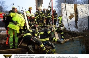 Feuerwehr München: FW-M: Bauarbeiter auf Baustelle verschüttet (Laim)