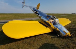 Polizeiinspektion Wilhelmshaven/Friesland: POL-WHV: Flugzeugabsturz in Mariensiel mit glimpflichen Ausgang