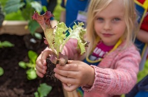 EDEKA ZENTRALE Stiftung & Co. KG: Wissen, das Wurzeln schl&auml;gt: EDEKA Stiftung bringt wieder Gem&uuml;sebeete in Deutschlands Kitas