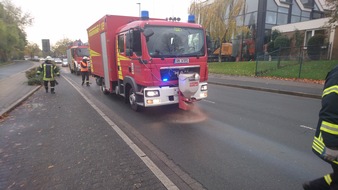 FW-WRN: Eine Ölspur, ein ausgelöster Rauchmelder sowie ein brennender Mülleimer an der Autobahn hielten die Werner Brandschützer am Freitag in Atem
