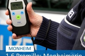 Polizei Mettmann: POL-ME: Mehrere Tausend Euro Schaden: Polizei stoppt betrunkene Unfallverursacherin - Monheim - 2002110