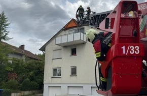 Feuerwehr Allensbach: FW Allensbach: Unwetterlage mit zahlreichen Eins&auml;tzen im Gemeindegebiet