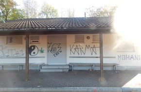 Polizeidirektion Montabaur: POL-PDMT: Sachbeschädigungen durch Graffiti am Sportplatz Hartenfels