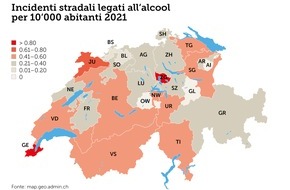 Touring Club Schweiz/Suisse/Svizzero - TCS: Gli incidenti dovuti all'alcol sono in aumento