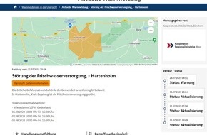 Kreisfeuerwehrverband Segeberg: FW-SE: Dritte Folgemeldung zum Trink- und Brauchwasserausfall in der Gemeinde Hartenholm