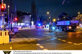 Feuerwehr München: FW-M: Oberleitung abgerissen (Nymphenburg)