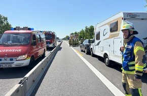 Feuerwehr Weinheim: FW Weinheim: Probefahrt endet mit Auffahrunfall - Wohnmobil fährt auf Suzuki
