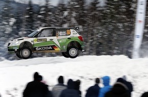Skoda Auto Deutschland GmbH: Sepp Wiegand/Frank Christian in Schweden auf Gesamtrang 15 und Dritter in der WRC 2! (BILD)