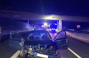Polizei Bielefeld: POL-BI: Betrunken auf der Autobahn überschlagen