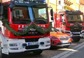 FW Stockach: Fahrzeugweihe der neuen Einsatzfahrzeuge der Feuerwehr Stockach