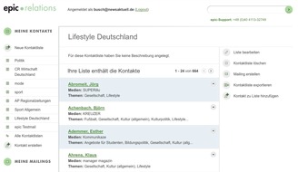 news aktuell startet epic relations: PR-Software und Journalistendatenbank in einem (mit Bild)