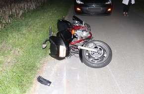 Kreispolizeibehörde Herford: POL-HF: Wildunfall - Motorradfahrer stößt mit Reh zusammen