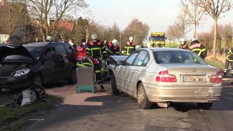 POL-STD: Drei zum Teil schwer verletzte Autoinsassen bei Verkehrsunfall im Alten Land
