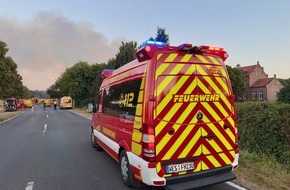 Freiwillige Feuerwehr H&uuml;nxe: FW H&uuml;nxe: &Uuml;ber&ouml;rtliche Hilfe beim Waldbrand in Sonsbeck