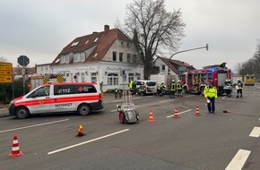 Feuerwehr Flotwedel: FW Flotwedel: Vier Verletzte nach schwerem Verkehrsunfall