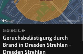 Feuerwehr Dresden: FW Dresden: Dachstuhlbrand mit starker Rauchentwicklung - Auslösung von Warnapps