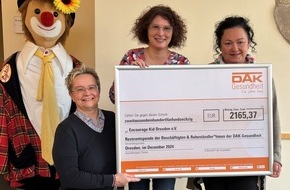 DAK-Gesundheit: DAK-Beschäftigte spenden an Dresdner Encourage e.V.