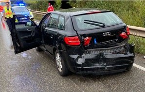 Polizeidirektion Landau: POL-PDLD: Edenkoben - Auffahrunfall mit zwei verletzten Autofahrern