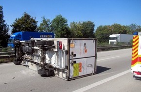 Verkehrsdirektion Mainz: POL-VDMZ: Eingeschlafen, Unfall und wieder keine Rettungsgasse