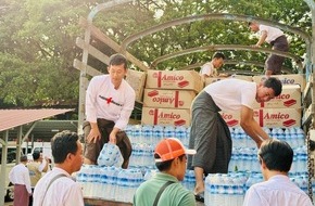 Aktion Deutschland Hilft e.V.: Myanmar: Hilfsgüter gelangen ins Erdbebengebiet / Organisationen im Bündnis "Aktion Deutschland Hilft" verteilen Trinkwasser, Nahrung und medizinische Notfallsets / Rund 3 Millionen Euro Spenden