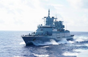Presse- und Informationszentrum Marine: Fregatte "Baden-W&uuml;rttemberg" l&auml;uft zum UNIFIL-Einsatz aus