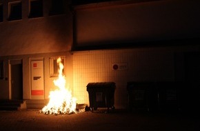 Polizei Hagen: POL-HA: Mülltonnen in der Innenstadt abgebrannt
