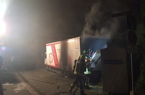 Feuerwehr Olpe: FW-OE: LKW Brand schnell unter Kontrolle