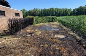 Feuerwehr Schermbeck: FW-Schermbeck: Anhaltene Trockenheit sorgt für Brandeinsatz