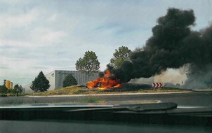 Polizei Rhein-Erft-Kreis: POL-REK: 190806-2: Autobrand nach Verfolgungsfahrt - Wesseling / Köln