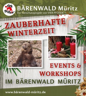Termine: Vorweihnachtliche Workshops und Kurse im BÄRENWALD Müritz