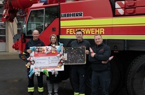 Feuerwehr Bremerhaven: FW Bremerhaven: Personal der Feuerwehr Bremerhaven spendet für das SOS-Kinderdorf Worpswede