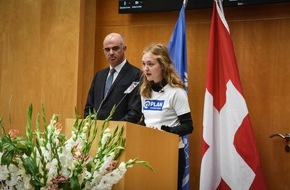 Plan International Schweiz: Une jeune femme suisse lance un appel au Congrès météorologique mondial