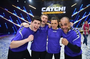 SAT.1: Erfolgreicher Auftakt für "CATCH! Die Deutsche Meisterschaft im Fangen" in SAT.1 // Team David Odonkor fängt sich ins Finale