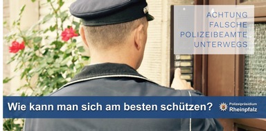 Polizeipräsidium Rheinpfalz: POL-PPRP: Falscher Polizeibeamter am Telefon