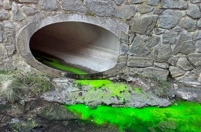 Feuerwehr Dresden: FW Dresden: ABC-Einsatz der Feuerwehr Dresden: Verf&auml;rbungen im Kaitzbach - keine Gefahr!