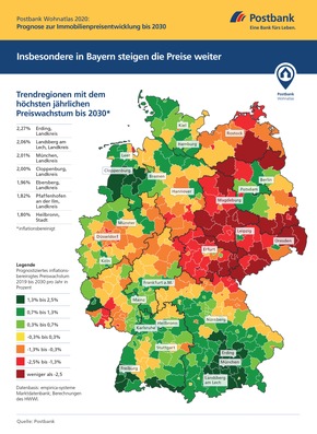 Postbank Wohnatlas 2021 / Prognose: Wo Wohneigentum Bis 2030 An Wert ...