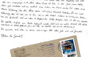 Polizei Bochum: POL-BO: "Dank euch werde ich ein anderer Mensch": Ein Brief aus dem Gefängnis an die Polizei