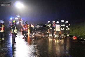 FW-MK: Verkehrsunfall auf dem Autobahnzubringer Iserlohn-Oestrich