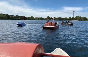 Kreispolizeibehörde Borken: POL-BOR: Bocholt - Weiterer Tretboot-Einsatz der Polizei auf dem Aasee